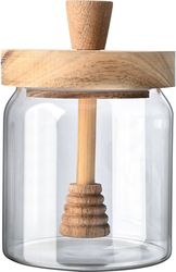 ESTIA ESTIA ΔΟΧΕΙΟ ΜΕΛΙΟΥ ACACIA ΓΥΑΛΙΝΟ 450ML 9X9X13.5CM ΜΕ ΚΟΥΤΑΛΙ ΜΕΛΙΟΥ 01-17453