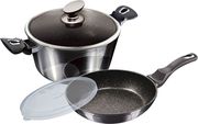 BERLINGER HAUS BERLINGER HAUS ΣΕΤ ΚΑΤΣΑΡΟΛΑ ΚΑΙ ΤΗΓΑΝΙ METALLIC LINE CARBON PRO EDITION BH-7106