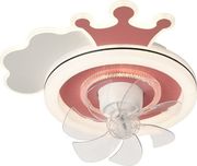 EUROLAMP ΑΝΕΜΙΣΤΗΡΑΣ ΟΡΟΦΗΣ ΠΑΙΔΙΚΟΣ ΚΟΡΩΝΑ ΡΟΖ 15W LED 65W RC 300-25057