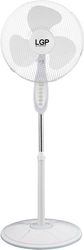 LGP LGP ROUND BASE STAND FAN 16' 40CM 45W WITH TIMER WHITE LAM113560
