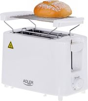 ADLER TOASTER 2 SLICE 900W WHITE AD3223