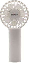 PRIMO ΑΝΕΜΙΣΤΗΡΑΣ MINI ΧΕΙΡΟΣ PRMF-80689 PRIMO 2.5'' 6CM ΛΕΥΚΟΣ ΜΕ USB ΕΠΑΝΑΦΟΡΤΙΖΟΜΕΝΟΣ