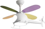 PRIMO ΑΝΕΜΙΣΤΗΡΑΣ ΟΡΟΦΗΣ HELICOPTER PRCF-80679 PRIMO KIDS SERIES DC 98ΕΚ. ΜΕ ΤΗΛ.ΡΙΟ LED 4ΦΤΕΡΑ ΛΕΥΚΟΣ