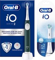 ORAL-B ΗΛΕΚΤΡΙΚΗ ΟΔΟΝΤΟΒΟΥΡΤΣΑ ORAL-B IO2 GREEN ΜΕ ΑΝΤΑΛΛΑΚΤΙΚΑ IO ULTIMATE CLEAN 2ΤΜΧ