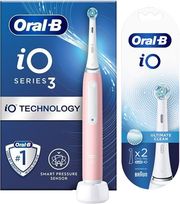 ΗΛΕΚΤΡΙΚΗ ΟΔΟΝΤΟΒΟΥΡΤΣΑ ORAL-B IO3 MAGNETIC PINK ΜΕ ΑΝΤΑΛΛΑΚΤΙΚΑ ULTIMATE IO 2ΤΜΧ