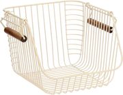 ESTIA ΚΑΛΑΘΙ ΟΡΓΑΝΩΣΗΣ ALLURE ΜΕΤΑΛΛΙΚΟ 26.5X29.5X21.5CM ΣΤΟΙΒΑΖΟΜΕΝΟ IVORY 02-30117