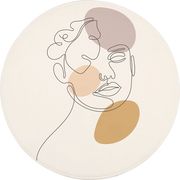 ESTIA ESTIA ΤΑΠΕΤΟ ΜΠΑΝΙΟΥ LINE ART ΑΝΤΙΟΛΙΣΘΗΤΙΚΟ 80X80CM ΜΠΕΖ 02-29548