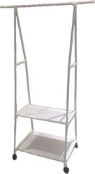 BORMANN BPC2230 ΚΡΕΜΑΣΤΡΑ ΡΟΥΧΩΝ ΔΑΠΕΔΟΥ ΜΕΤΑΛΛΙΚΗ ΤΡΟΧΗΛΑΤΗ, ΜΕ ΔΥΟ ΡΑΦΙΑ, ΓΚΡΙ 42X55X160CM