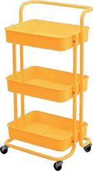 BORMANN BPC2270 ΤΡΟΛΕΪ ΚΟΥΖΙΝΑΣ 3 ΘΕΣΕΩΝ, ΜΕΤΑΛΛΙΚΟ , 43X36X86CM, ΚΙΤΡΙΝΟ