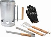 ΣΕΤ ΨΗΣΙΜΑΤΟΣ ESTIA ΕΡΓΑΛΕΙΑ ΚΑΙ ΓΑΝΤΙ BARBEQUE ΚΑΙ ΔΟΧΕΙΟ ΕΚΚΙΝΗΣΗΣ ΓΙΑ ΚΑΡΒΟΥΝΑ