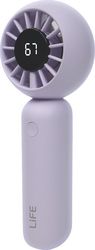 LIFE LAFUNFAN LILAC ΕΠΑΝΑΦ/ΝΟΣ ΑΝΕΜΙΣΤΗΡΑΣ ΧΕΙΡΟΣ ΜΕ ΟΘΟΝΗ LED 3W