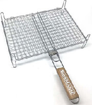 BORMANN ΣΧΑΡΑ ΙΝΟΧ ΔΙΠΛΗ ΜΕ ΠΟΔΙΑ BORMANN BBQ1011 Μ35XΠ25CM