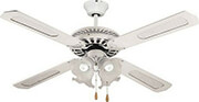 Ανεμιστήρας Οροφής 130cm Λευκός 4 Φώτα 70W Eurolamp Ferrara 147-29003