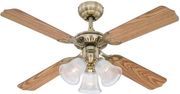 WESTINGHOUSE ΑΝΕΜΙΣΤΗΡΑΣ ΟΡΟΦΗΣ WESTINGHOUSE 42''/105CM PRINCESS TRIO ANCIENT BRASS