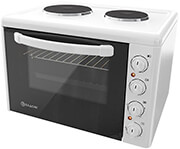 ELDOM ΦΟΥΡΝΑΚΙ 3100W ELDOM 203VFE ΜΕ 2 ΕΜΑΓΙΕ ΕΣΤΙΕΣ 35LT ΛΕΥΚΟ