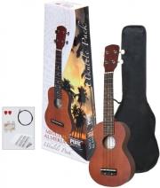 UKULELE GEWAPURE ALMERIA PLAYER PACK BROWN