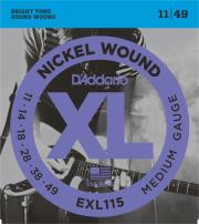 DADDARIO ΧΟΡΔΕΣ ΗΛΕΚΤΡΙΚΗΣ ΚΙΘΑΡΑΣ D'ADDARIO EXL115 XL SERIES BLUES JAZZ ROCK 11-49 NICKEL WOUND