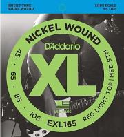 DADDARIO ΧΟΡΔΕΣ ΗΛΕΚΤΡΙΚΟΥ ΜΠΑΣΟΥ D'ADDARIO EXL165 XL SERIES LONG SCALE 45-105 NICKEL WOUND