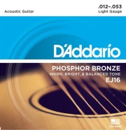 DADDARIO ΧΟΡΔΕΣ ΑΚΟΥΣΤΙΚΗΣ ΚΙΘΑΡΑΣ D'ADDARIO EJ16 LIGHT 12-53 PHOSPHOR BRONZE