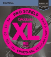 ΧΟΡΔΕΣ ΗΛΕΚΤΡΙΚΟΥ ΜΠΑΣΟΥ D'ADDARIO EPS170-5SL 5-STRINGS XL SUPER LONG SCALE 45-130 REGULAR LIGHT