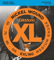 ΧΟΡΔΕΣ ΗΛΕΚΤΡΙΚΟΥ ΜΠΑΣΟΥ D'ADDARIO EXL160 XL SERIES LONG SCALE 50-105 NICKEL WOUND
