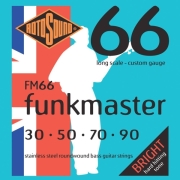 ROTOSOUND ΧΟΡΔΕΣ ΗΛΕΚΤΡΙΚΟΥ ΜΠΑΣΟΥ ROTOSOUND FM66 FUNK MASTER 4 STRING CUSTOM GAUGE 30-90 STAINLESS STEEL