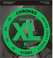 DADDARIO ΧΟΡΔΕΣ ΗΛΕΚΤΡΙΚΟΥ ΜΠΑΣΟΥ D'ADDARIO ECB-80 CHROMES