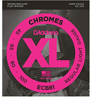 DADDARIO ΧΟΡΔΕΣ ΗΛΕΚΤΡΙΚΟΥ ΜΠΑΣΟΥ D'ADDARIO ECB-81 CHROMES