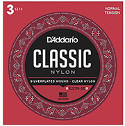 ΧΟΡΔΕΣ ΚΛΑΣΙΚΗΣ ΚΙΘΑΡΑΣ D'ADDARIO EJ-27N 3D 3SETS SILVERPLATED