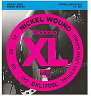 DADDARIO ΧΟΡΔΕΣ ΗΛΕΚΤΡΙΚΟΥ ΜΠΑΣΟΥ D'ADDARIO EXL-170SL 45-100