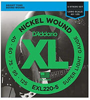 ΧΟΡΔΕΣ ΗΛΕΚΤΡΙΚΟΥ ΜΠΑΣΟΥ D'ADDARIO EXL-220-5 5 STRING