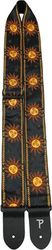 PERRIS PERRIS JACQUARD DESIGN '' YELLOW SUNS ON BLACK'' ΔΕΡΜΑΤΙΝΗ ΖΩΝΗ ΚΙΘΑΡΑΣ / ΜΠΑΣΟΥ