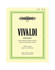 EDITION PETERS VIVALDI - CONCERTO IN A MINOR OP.3 N. 6