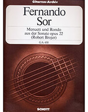 SCHOTT SOHNE SOR FERNANDO - MENUETT UND RONDO AUS DER SONATE OPUS 22