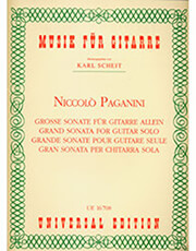 UNIVERSAL EDITIONS PAGANINI NICCOLO - GRAND SONATA FOR GUITAR SOLO