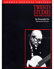 HAL LEONARD SEGOVIA ANDRE EDITION - TWENTY STUDIES FOR THE GUITAR BY FERNANDO SOR