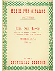 UNIVERSAL EDITIONS BACH J.S. - SUITE E-MOLL (BWV 996)