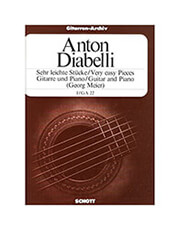 SCHOTT SOHNE DIABELLI ANTON SEHR LEICTE STUCKE VOL. 1 - VERY EASY PIECES FOR GUITAR AND PIANO VOL. 1