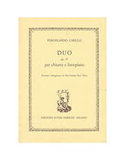 EDIZIONI SUVINI ZERBON CARULLI FERDINANDO - DUO OP. 37 PER GUITARRA E FORTEPIANO