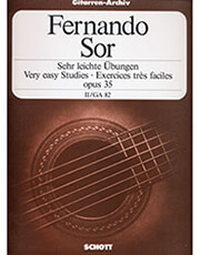 SCHOTT SOHNE SOR FERNANDO - VERY EASY STUDIES (OPUS 35)