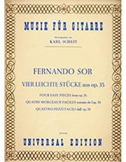 UNIVERSAL EDITIONS SOR FERNANDO - FOUR EASY PIECES FROM OP. 35