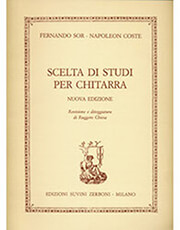 EDIZIONI SUVINI ZERBON SOR FERNANDO -NAPOLEON COSTE - SCELTA DI STUDI PER CHITARRA (NUOVA EDIZIONE)