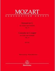 BARENREITER MOZART  CONCERTO NO.3 IN G-MAJOR KV 216 - URTEXT