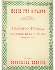 UNIVERSAL EDITIONS TARREGA FRANCESCO - RECUERDOS DE LA ALHAMBRA (TREMOLO-ETUDE)