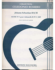 MAX ESCHIG BACH J.S. - SUITE N. 3 POUR VIOLONCELLE (BWV 1009)