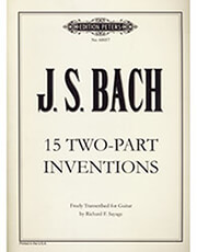 EDITION PETERS BACH J.S. - 15 TWO-PART INVENTIONS