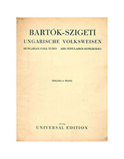 UNIVERSAL EDITIONS BELA BARTOK - HUNGARIAN FOLK TUNES FOR VIOLIN AND PIANO