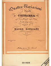 GIULIANI MAURIO - QUATTRO VARIAZIONI E FINALE SUL TEMA FAVORITO NAPOLETANO 'E NATO MIEZO MARE'