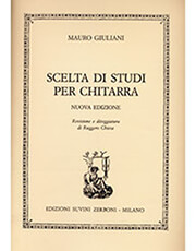 EDIZIONI SUVINI ZERBON GIULIANI MAURIO- SCELTA DI STUDI PER CHITARRA (NUOVA EDIZIONE)