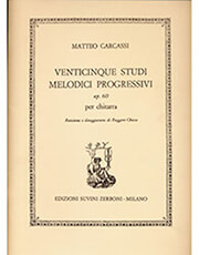 EDIZIONI SUVINI ZERBON CARCASSI MATTEO- VENTICINQUE STUDI MELODICI PROGRESSIVI OP. 60